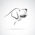 Vector of a labrador dog head on a white background. Pet. Royalty Free Stock Photo