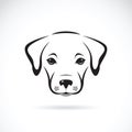 Vector of a labrador puppy face on white background.