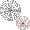 Vector labyrinth. Maze Labyrinth with entry and exit