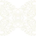 Vector Lace Card with crochet floral ornament Royalty Free Stock Photo