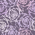 Vector lace flowers on violet background.