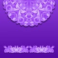 Vector lace pattern with shadow Royalty Free Stock Photo