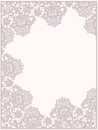 Vector Lace. Rectangle Frame. Royalty Free Stock Photo