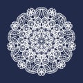 Vector lace round pattern. Mandala with ornamental flowers. Decorative element for design and fashion
