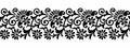 Vector lacy border with flower and paisley