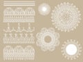 Vector lacy scrapbook design elements Royalty Free Stock Photo