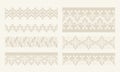 Vector lacy vintage design elements, lace seamless Royalty Free Stock Photo