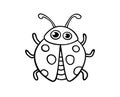 Vector Ladybug outline