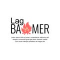 vector lag baomer background template Royalty Free Stock Photo