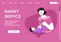 Vector landing page of Nanny Service concept