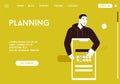 Vector landing page of Planning concept Royalty Free Stock Photo