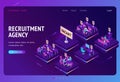 Vector landing page for recruitment agency