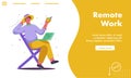Vector landing page of Remote Work concept