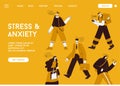 Vector landing page of Stress and Anxiety concept