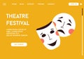 Vector landing page of Theatre Festival concept