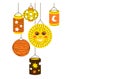Vector Lanterns composition for saint martin day traditional in Germany