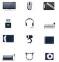 Vector laptop accessories icon set