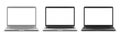 Vector laptops with blank empty white screen
