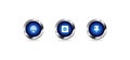 Vector glossy blue web buttons Royalty Free Stock Photo