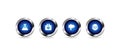 Vector glossy blue web buttons Royalty Free Stock Photo