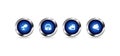 Vector glossy blue web buttons Royalty Free Stock Photo