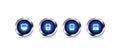 Vector glossy blue web buttons Royalty Free Stock Photo