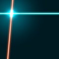 Vector laser beams background with light flares. Royalty Free Stock Photo