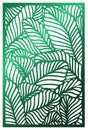 Vector Laser cut decorative panel. Abstract Pattern with tropical leaves is biomorphic in form and inspired by nature. Image