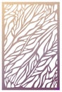 Vector Laser cut panel. Abstract Pattern template for decorative