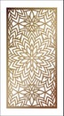 Vector Laser cut panel. Abstract Pattern template for decorative