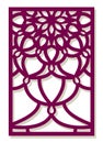 Vector Laser cut panel. Abstract Pattern template for decorative