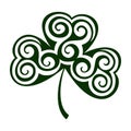 Vector Laser cutting element ornamental Shamrock. Perfect for St Royalty Free Stock Photo