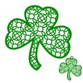 Vector Laser cutting element ornamental Shamrock. Perfect for St