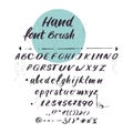 Vector latin alphabet, cursive font. Handwritten letters