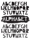 2 vector latin doodle funny alphabets