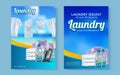 Vector Laundry Service Flyer Magazine Cover, Poster Template Royalty Free Stock Photo