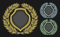 Vector Laurel Wreath Set Royalty Free Stock Photo