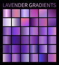 Vector Lavender gradients set for design purple Royalty Free Stock Photo