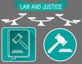vector law book icon, legal judge book, judgment concept, law and justice