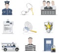 Vector law and order icon set. Part 2 Royalty Free Stock Photo