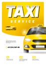 Vector layout design template for advertising taxi service.