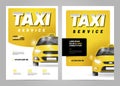 Vector layout design template for advertising taxi service.