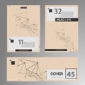 Vector layout of A4 format cover design templates. Connection medicine brochure background. Technology, science and Royalty Free Stock Photo