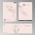 Vector layout of A4 format cover design templates. Connection medicine brochure background. Technology, science and Royalty Free Stock Photo