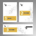 Vector layout of A4 format cover design templates. Connection medicine brochure background. Technology, science and Royalty Free Stock Photo
