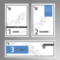 Vector layout of A4 format cover design templates. Connection medicine brochure background. Technology, science and Royalty Free Stock Photo