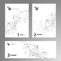 Vector layout of A4 format cover design templates. Technology, science, medical concept. Molecule connecting lines and Royalty Free Stock Photo