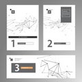 Vector layout of A4 format cover design templates. Technology, science, medical concept. Molecule connecting lines and Royalty Free Stock Photo