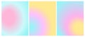 Vector Layouts with Colorful Gradient. Rgb Rainbow Colors.