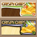 Vector layouts for Crispy Potato Chips Royalty Free Stock Photo